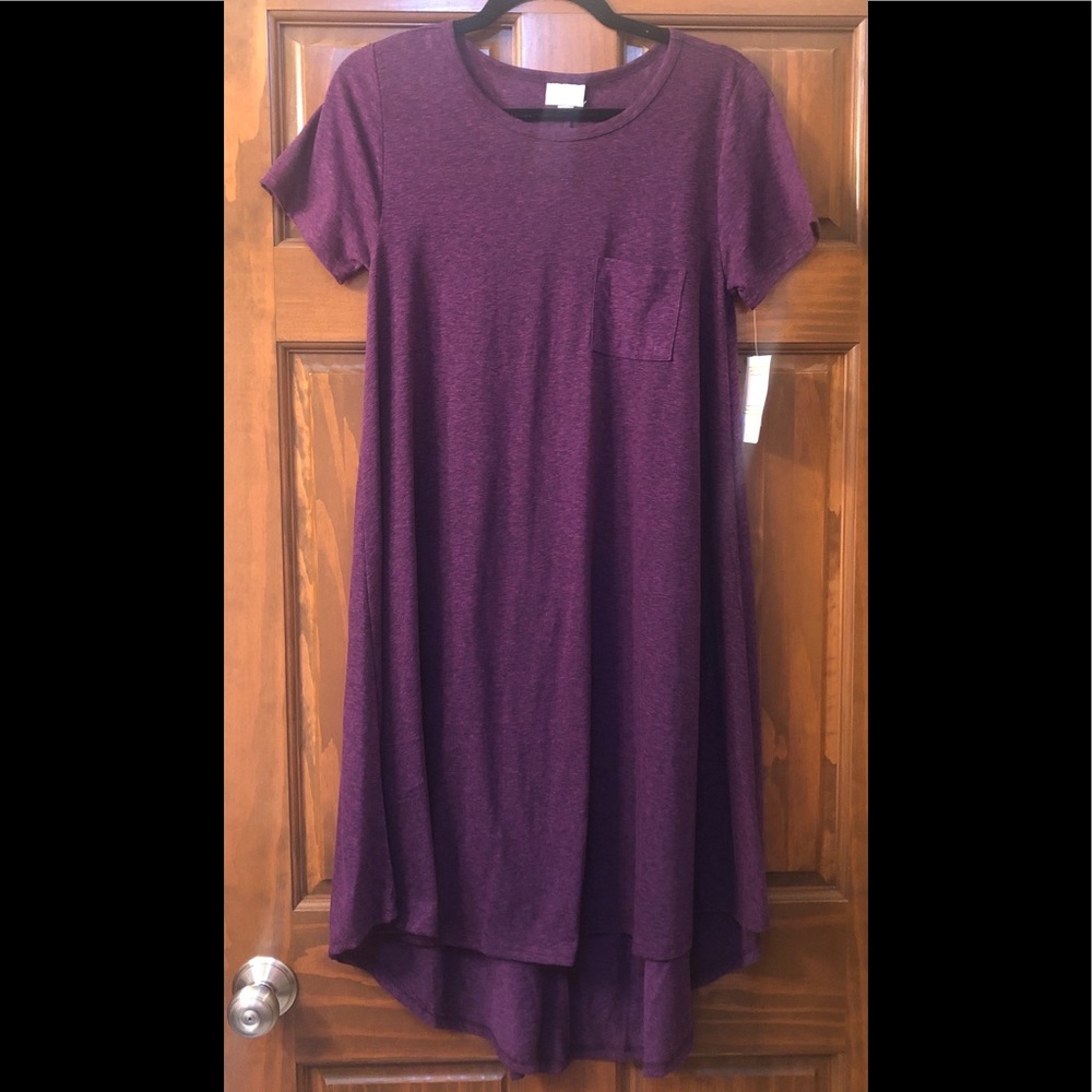 NWT LuLaRoe Carly Dress - Deep Heathered Purple